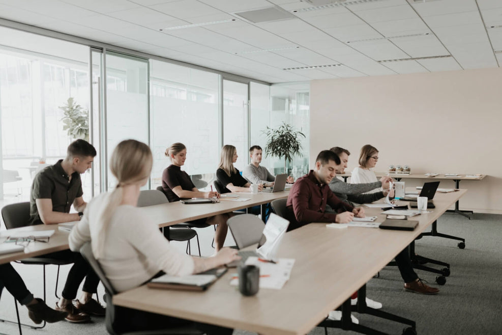 Jive T-Base Flip Table in lifestyle shot